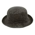 thumbnail image 1 of Prolriy Bucket Hat Washed Cotton Denim Bucket Hat Fisherman's Hat 1Pcs Hats for Men Women Black L, 1 of 6