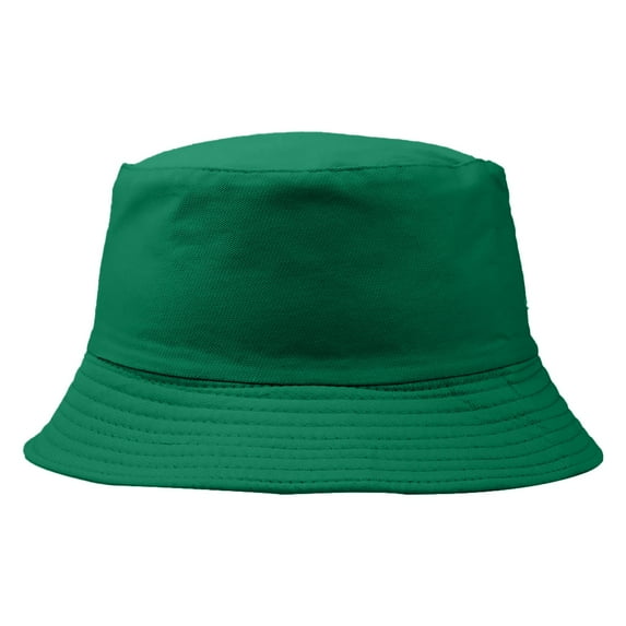 Prolriy Bucket Hats for Men Cotton Green Hat Bucket Hat for Summer Travel Beach Sun Hats for Women Green M