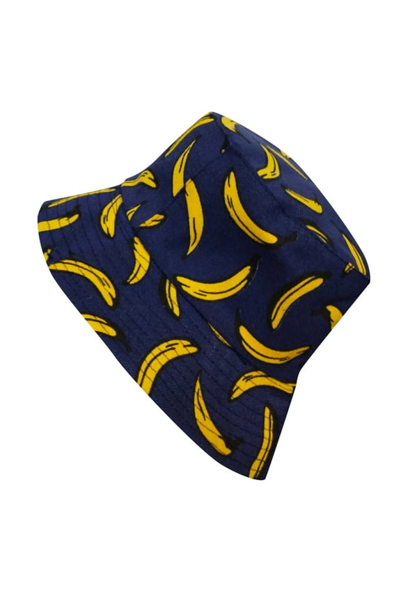 Bucket Hats for Men Fisherman Cap Banana Wear Hat Sided Double Unisex Outdoors Adult Baseball Caps Mens Hats Blue One Size