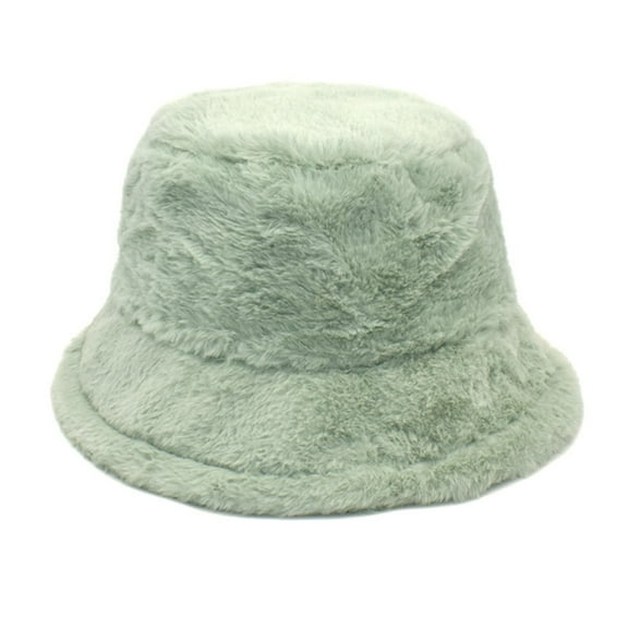 Prolriy Bucket Hats for Woman, Womens Solid Color Winter Thermal Windproof Bucket Fisherman Hat for Women for Girls Bucket Hat Mint Green M