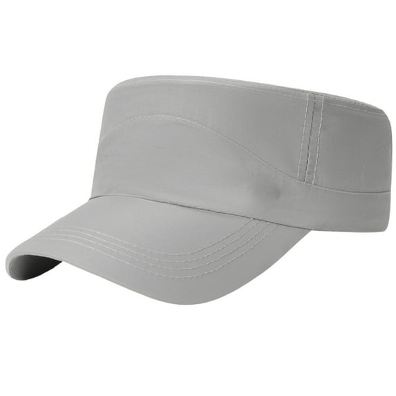 Prolriy Cadet Army Cap Military Hats for Men Women Unisex Adjustable Flat Top Baseball Cap Mens Hats Light Ashy