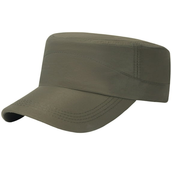 Prolriy Cadet Army Cap Military Hats for Men Women Unisex Adjustable Flat Top Baseball Cap Mens Hats Light Green