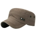 thumbnail image 1 of Prolriy Cadet Hats for Men Unisex Cap Fashion Sun Vintage Hat Sport Flat Cap Caps Mens Hats Brown, 1 of 2