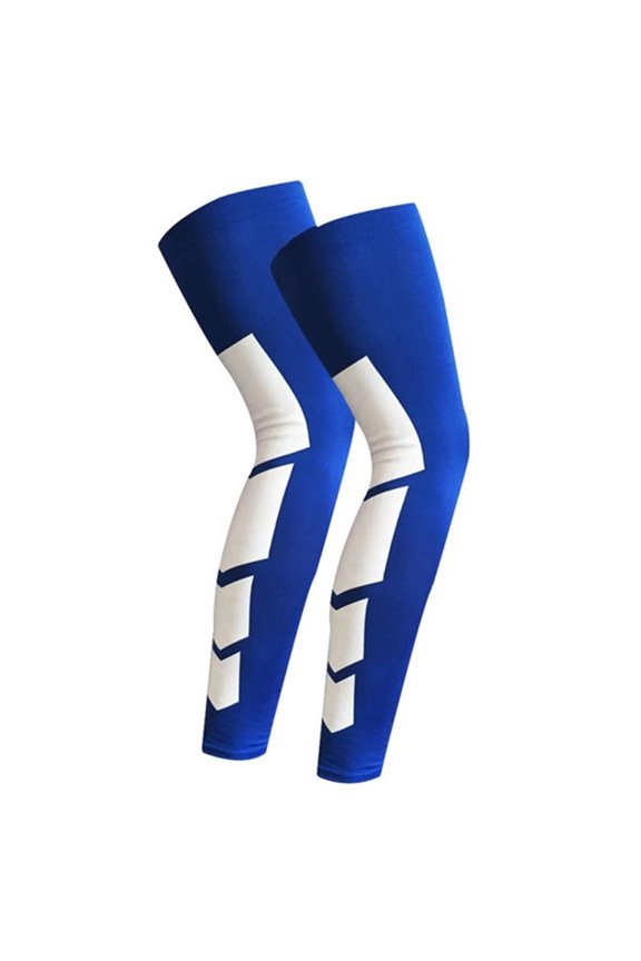Calf Compression Sleeve, 1 Pair Full Leg Compression Sleeves for Women & Men Extra Long Leg & Calf Braces Knee Sleeve for Basketball Football Running Working Out Compression Socks Men Blue1