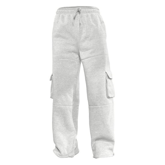Prolriy Cargo Sweatpants for Women Thin High Waisted Loose Sweatpants Comfortable High Waisted Jogging Pants with Pockets Casual Sweatpants Baggy Lounge Joggers Pants Womens Pants White XXL