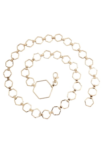 american apparel gold skater dress High Waist Hip Gold Metal Chain Waistband Belt Circle Bow Tie Charms S –  alwaystyle4you main image 0