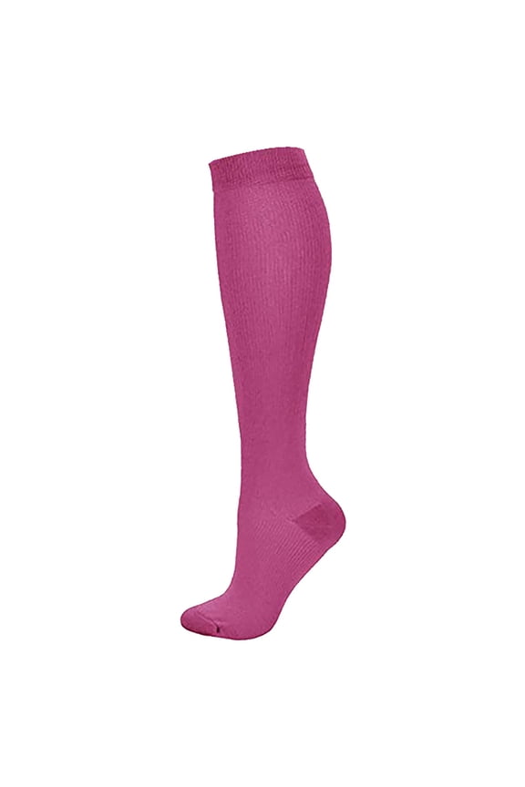 Compression Socks for Women Summer Mid Tube Solid Color Compression Socks Sports Socks Pressure Socks Calf Socks Pressure Socks Knee High Socks Womens Socks Hot Pink XL