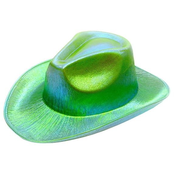 Prolriy Cowboy Hat Halloween Cowboy Hut Mit Fluoreszierend Vintage Party Hut Karneval Party Hut Hats for Men Cowgirl Hat Green