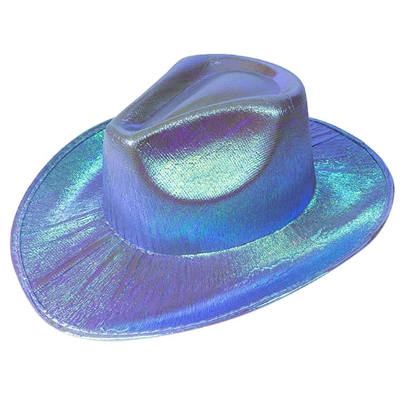 Prolriy Cowboy Hat Halloween Cowboy Hut Mit Fluoreszierend Vintage Party Hut Karneval Party Hut Hats for Men Cowgirl Hat Purple