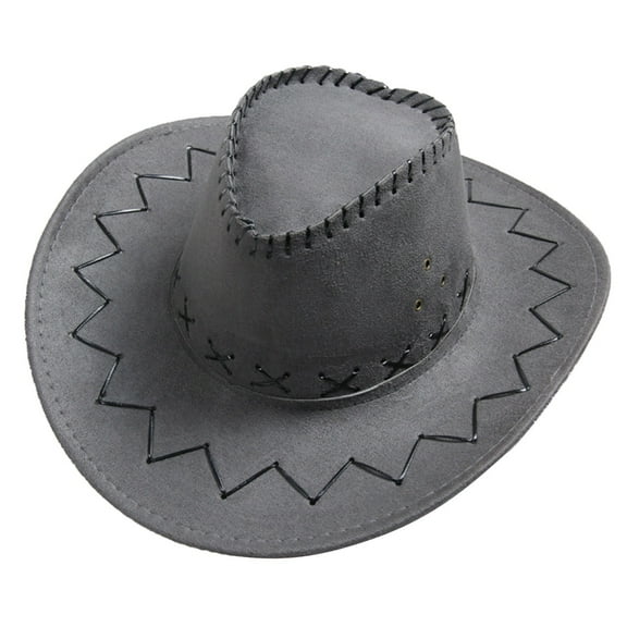 Prolriy Cowboy Hat Men, Women Men Summer Western Cowboy Hat Shapeable Wide Brim Sun Hat, Hats for Men Grey One Size