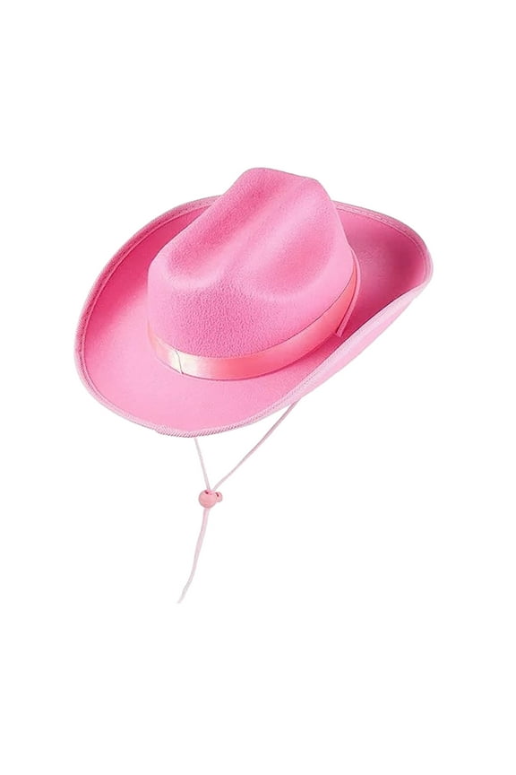 Cowboy Hats for Women Cowboy Hat Wide Brim Hats Hats for Fancy Dress Dress Up Cowgirl Hat Womens Hats Hot Pink