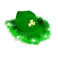 thumbnail image 1 of Prolriy Cowboy Hats for Women Irish for Women Irish 4 St. Day Hat Wide Brim Hats Green Hat Containing Lights That Can Light St Patricks Day Hat B, 1 of 5