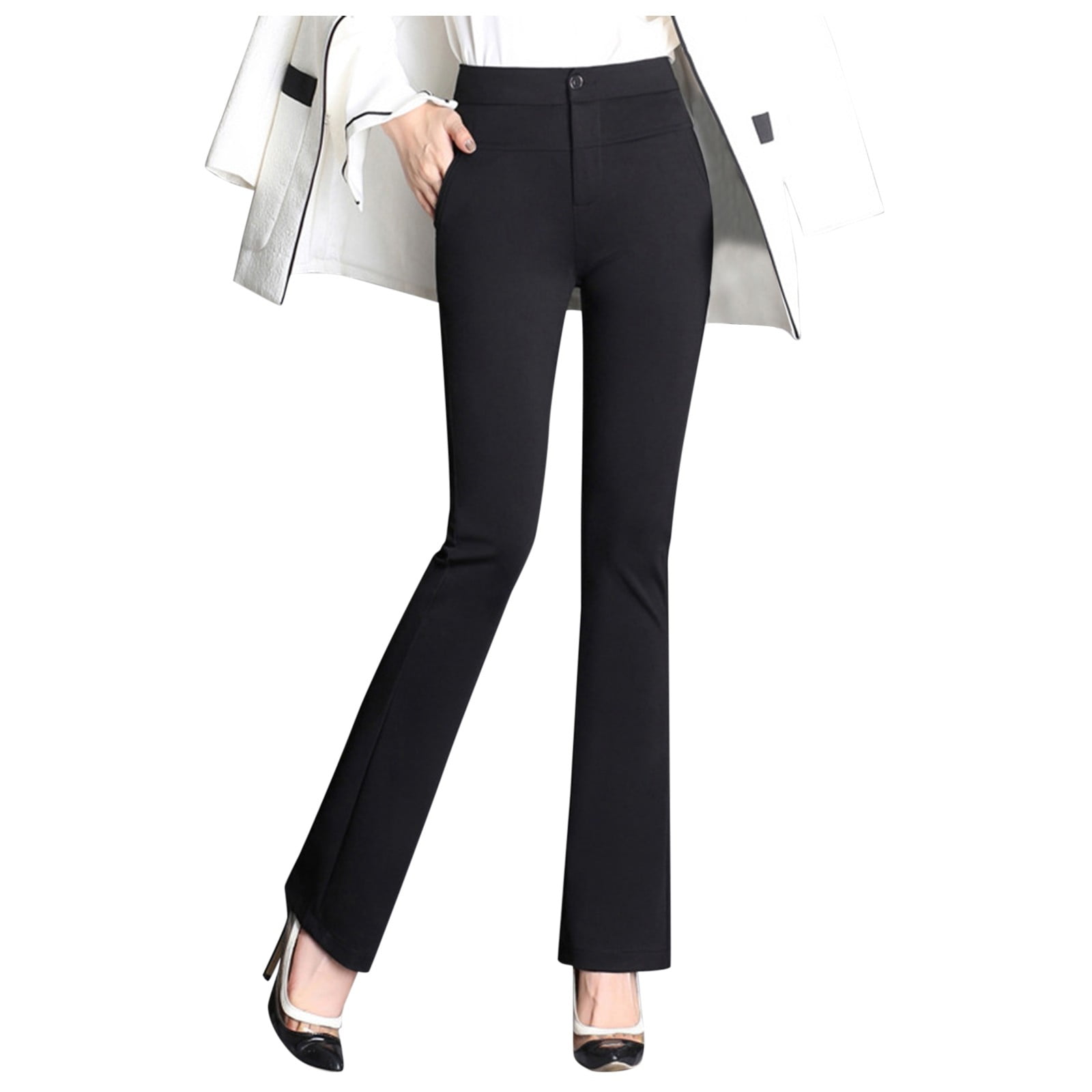 Black Pants Skinny High Waisted Dress Pants CLIV Womens Skinny