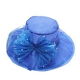 thumbnail image 1 of Prolriy Fascinators Hats for Women Party Daily Bridal Wedding Fascinator Tea Cap Hat Women's Baseball Caps Womens Hats Blue One Size, 1 of 2