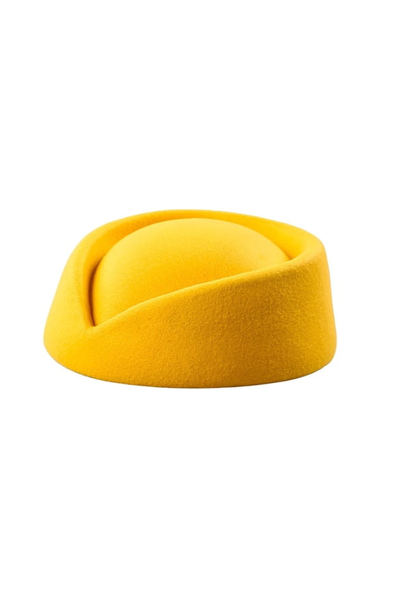 Fascinators Hats for Women, Tea Party British Felt Derby Ladies Church Pillbox Hat for Bridal Wedding Party Women Hats Yellow