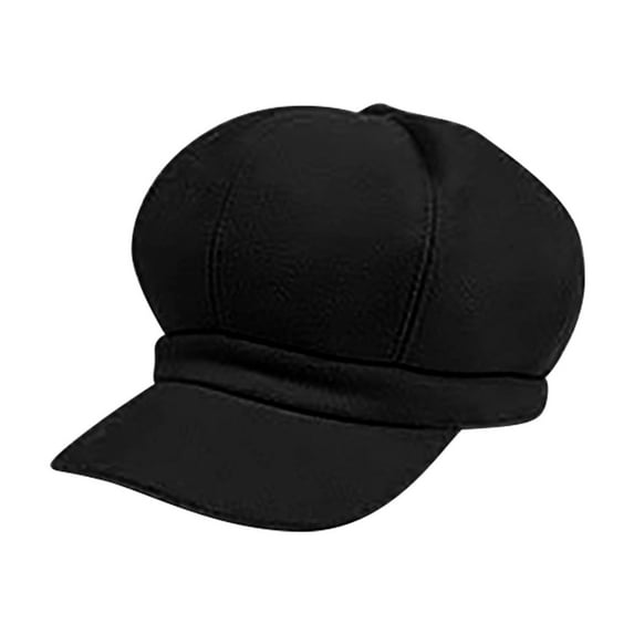 Prolriy Flat Cap Beret Hats for Women Ladies Hat Autumn and Winter Warm Fashion Wool Beret Painter Dome Trend Hat Womens Hats Black