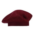 thumbnail image 1 of Prolriy Flat Cap Beret Hats for Women, Women's Solid Color Vintage Knit Beret Fall/Winter Hot Drill Warm Wool Beret Womens Hats Red1 M, 1 of 3
