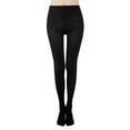 thumbnail image 1 of Prolriy Fleece Lined Leggings Women Leggings Slim Velvet Fitness Solid Elasticity Exercise Casual Pants Plus Splice Trousers Pants Warm Thermal Leggings for Women, Womens Pants Black L, 1 of 7