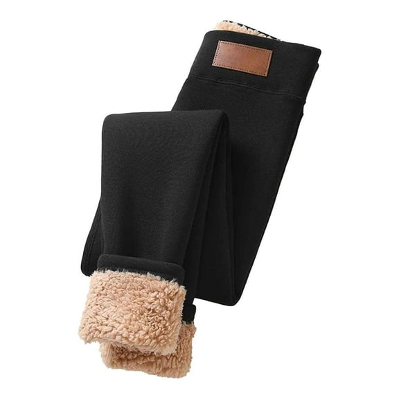 Prolriy Fleece Lined Leggings Women, Thermal Leggings for Women High Waisted Thick Warm Soft Pants Thermal Casual Reg & Plus Size Womens Pants Khaki M