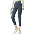 thumbnail image 1 of Prolriy Fleece Lined Leggings Women Warm Winter Thick Leggings Women Wool Fleece Females Clothing Velvet Pants Elasticity S 5XL Leggings for Women Grey2 M, 1 of 5