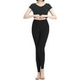 thumbnail image 1 of Prolriy Fleece Lined Leggings Women's Thermal Leggings Grey Black High Waist Fashion Causal High Elasticity Ankle Length Warm Thermal Leggings for Women, Womens Pants Black L, 1 of 9