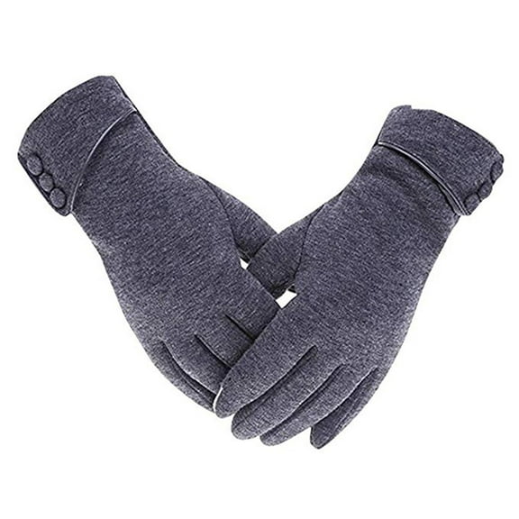 Prolriy Gloves for Cold Weather Warm Phone Fleece Womens Winter Gloves Thick Gloves Lined Using Windproof Gloves Snow Ski Gloves for Women Grey One Size
