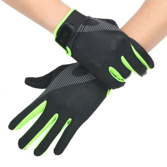 Prolriy Gloves for Women Cheers.Us 1 Pair Women Sun Protective Gloves Outdoor Gloves Driving Gloves Winter Gloves Green L