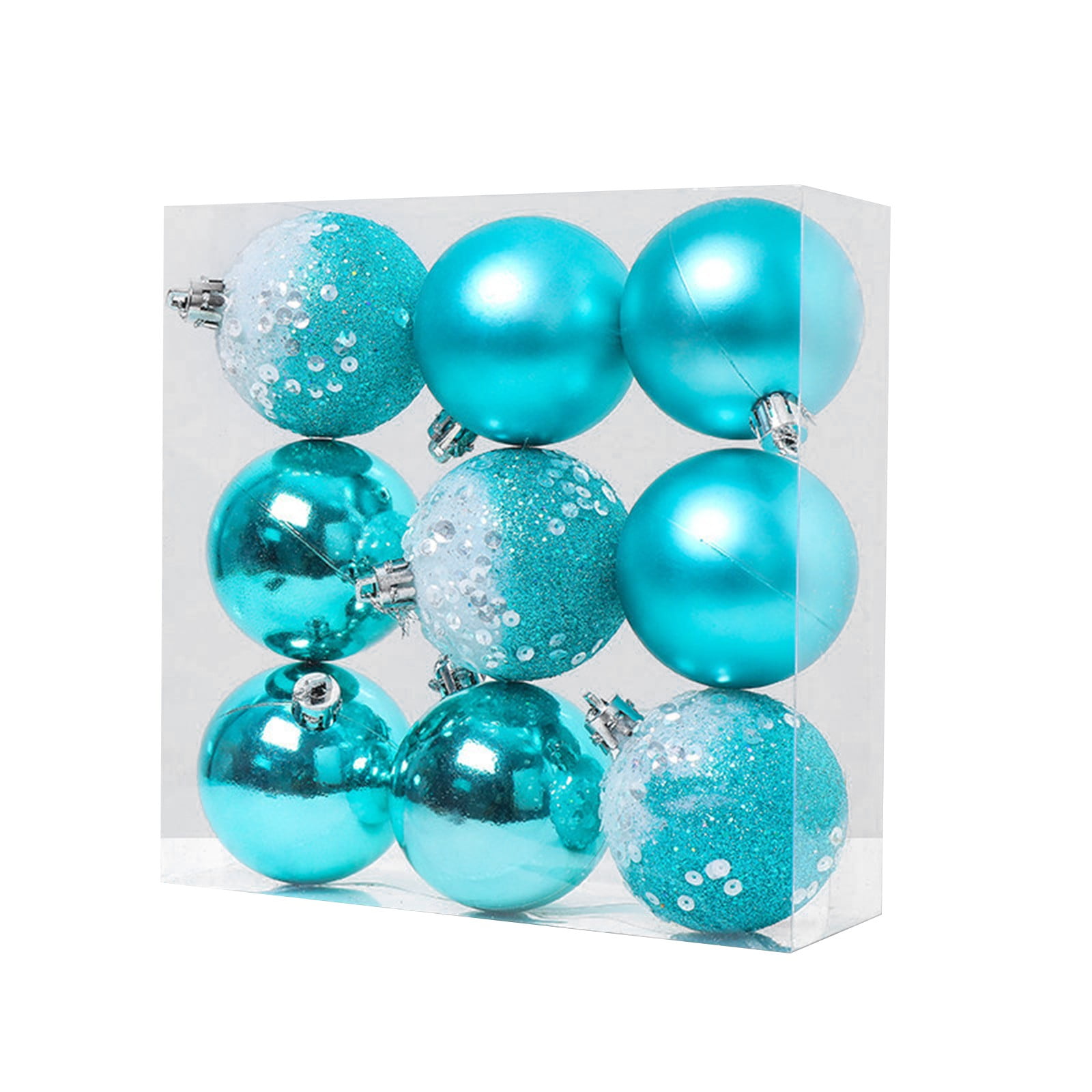 Prolriy Hangs Clearance 6cm/2.36in 9 Christmas Balls Blue Christmas