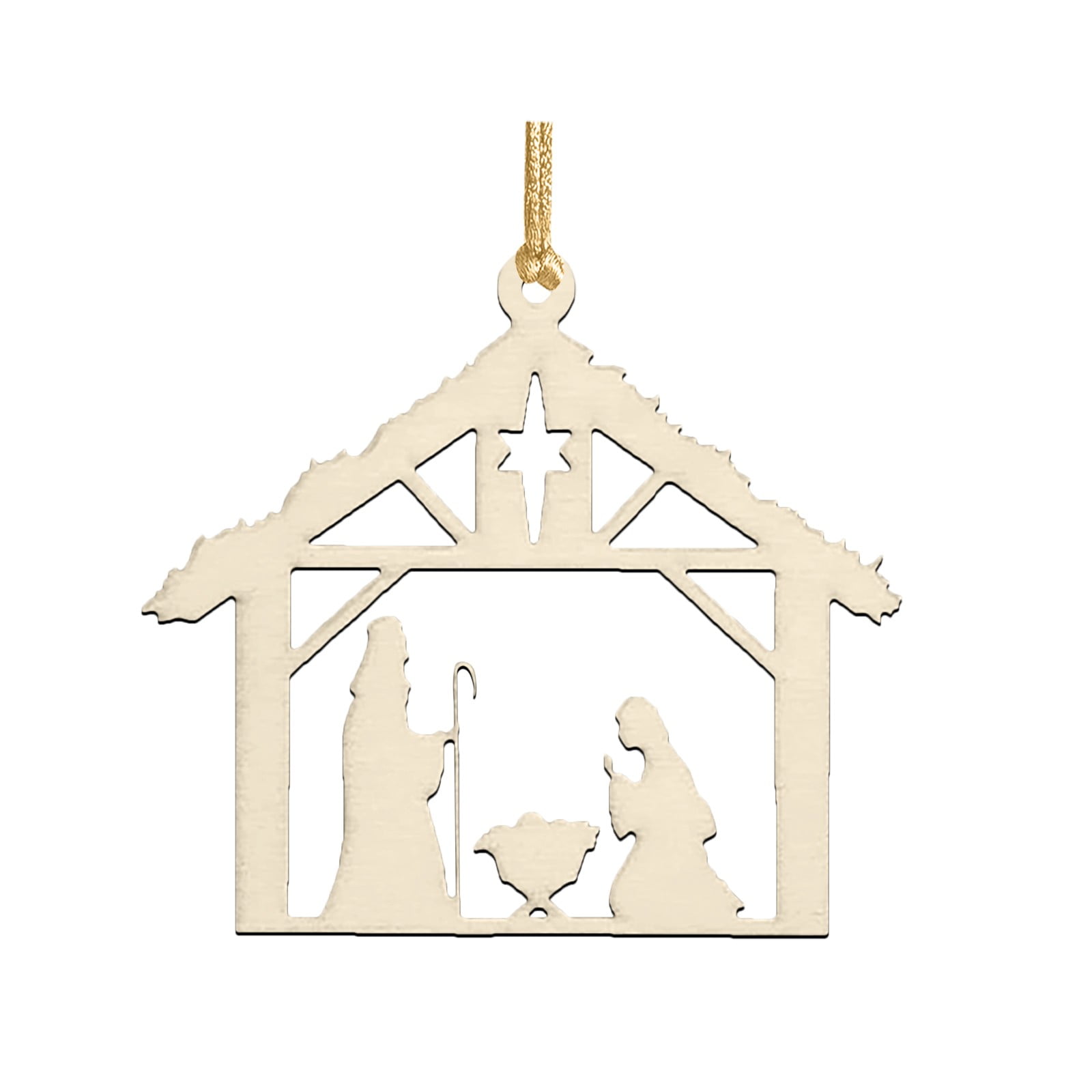 Prolriy Hangs Clearance Nativity Souvenir Wooden Nativity Pendant