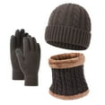 thumbnail image 1 of Prolriy Hat and Scarf Set for Women, Womens Mens Winter Hats Scarf Touchscreen Gloves Set Warm Fleece Caps Neck Warmer Gifts for Women Men Hats for Men Coffee, 1 of 4