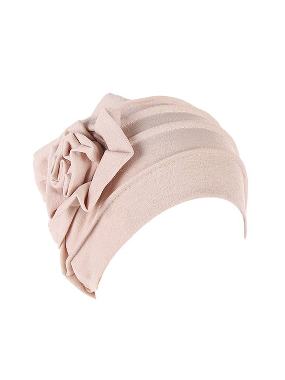 Head Coverings for Women Ethnic Floral Hair Cover Wrap Turban Headwear Turban Cap for Women Cancer Head Hat Cap Turbans for Women Hats for Women Beige