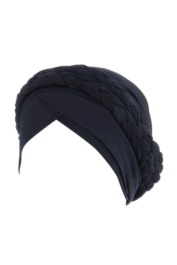 Head Coverings for Women Wrap Hat Cover Head Braid Turban Headwear Ethnic Pre-Tied Cap Hair Caps Turbans for Women Hats for Women Navy