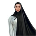thumbnail image 1 of Prolriy Head Scarf Muslim Head Scarf Solid Color Long Scarf Wrap Scarves Cotton Scarf for Women Fashion Scarf for Women A, 1 of 4