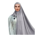 thumbnail image 1 of Prolriy Head Scarf Muslim Head Scarf Solid Color Long Scarf Wrap Scarves Cotton Scarf for Women Fashion Scarf for Women C, 1 of 4