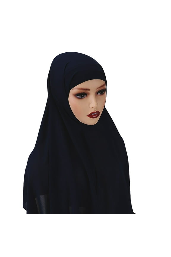 Head Scarf Women's Soft Chiffon Long Scarf Shawl Fashion Muslim Hijab Wrap Hijab Scarf for Women A