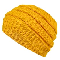 Prolriy Headbands for Women Knitted Headband with Wide Edge Empty Top Washing Headband Women's Autumn and Winter Warmth Ear Woolen Headband Head Wraps for Women Yellow A