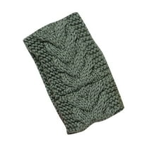 Prolriy Headbands for Women Solid Knitting Wool Empty Top Pullover Hat Hair Autumn and Winter Warm European and Temperament Hair Headdress Womens Headbands Hair Accessories for Women Army Green