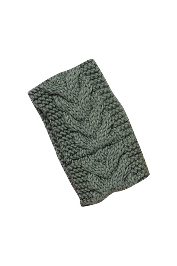 Headbands for Women Solid Knitting Wool Empty Top Pullover Hat Hair Autumn and Winter Warm European and Temperament Hair Headdress Womens Headbands Hair Accessories for Women Army Green