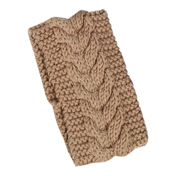 Prolriy Headbands for Women Solid Knitting Wool Empty Top Pullover Hat Hair Autumn and Winter Warm European and Temperament Hair Headdress Womens Headbands Hair Accessories for Women Beige