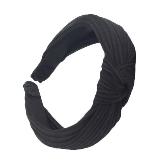 Prolriy Headbands for Women, Women Fashion Headband Hairband Bow Knot Tie Headwrap Hair Band Hoop Hair Accessories for Women Black One Size
