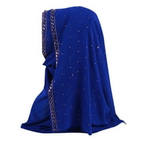 Prolriy Hijab Scarf for Women Gold Glitters Plain Chiffon Muslim Hijab Scarf Shawl Head Wraps Hats for Women One Size