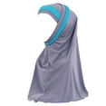 thumbnail image 1 of Prolriy Hijab Scarf for Women Hijab Double Loop Slip on Scarf Pull Over Crepe Convenient Shawl Headscarf Shawl Scarf Head Scarf Grey, 1 of 2