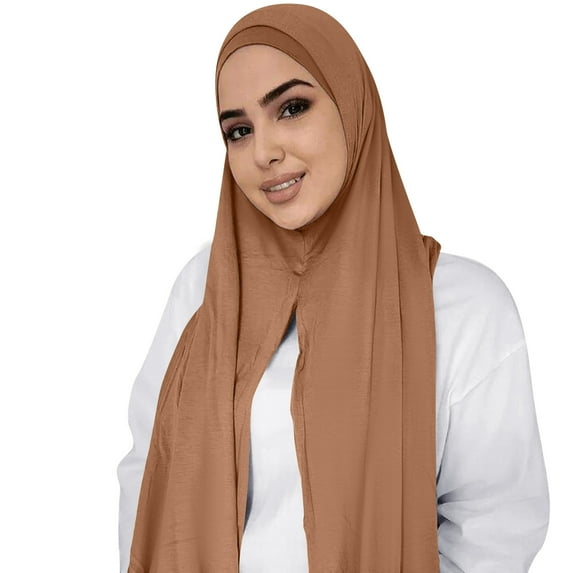 Prolriy Hijab Scarf for Women Muslim Head Scarf Solid Color Long Scarf Wrap Scarves Cotton Scarf for Women Fashion Shawl Scarf Head Scarf