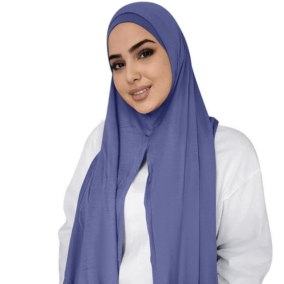 Prolriy Hijab Scarf for Women Muslim Head Scarf Solid Color Long Scarf Wrap Scarves Cotton Scarf for Women Fashion Shawl Scarf Head Scarf
