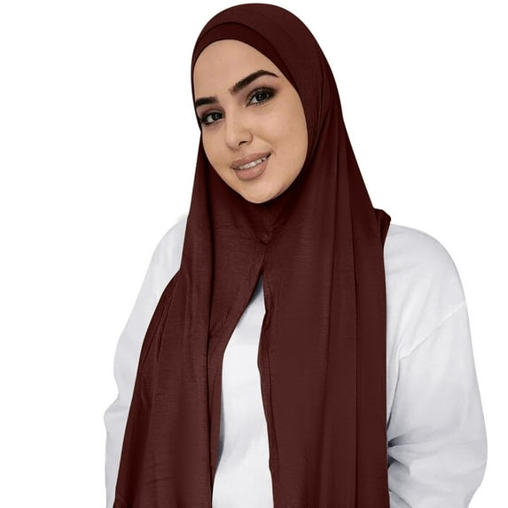 Prolriy Hijab Scarf for Women Muslim Head Scarf Solid Color Long Scarf Wrap Scarves Cotton Scarf for Women Fashion Shawl Scarf Head Scarf