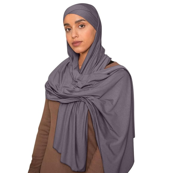 Prolriy Hijab Scarf for Women Muslim Head Scarf Solid Color Long Scarf Wrap Scarves Cotton Scarf for Women Fashion Shawl Scarf Head Scarf