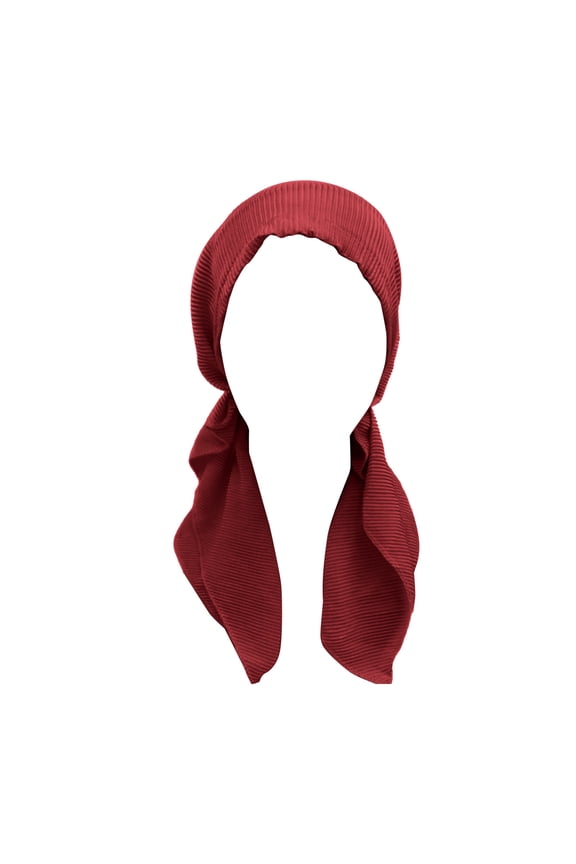 Hijab Undercap Head Hat Cap Ethnic Pre Tied Braid Hair Cover Wrap Turban Headwear Hat Baseball Cap Hats for Women Wine One Size