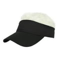 thumbnail image 1 of Prolriy Human Hair Wig Adjustable Visor with Wig Fashionable Men's and Women's Baseball Hat Hair Visor Wig Hats for Men Beige, 1 of 4