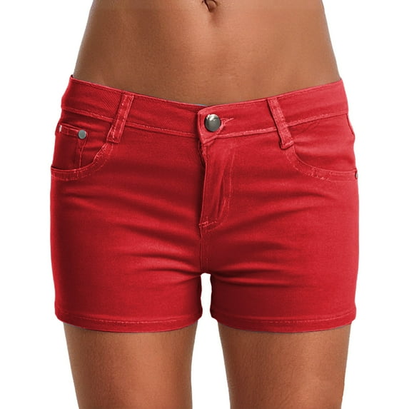 Prolriy Jean Shorts Womens, Summer 2025 Women's Candy White Denim Shorts Fit Colorful Denim Pants Womens Shorts D 30