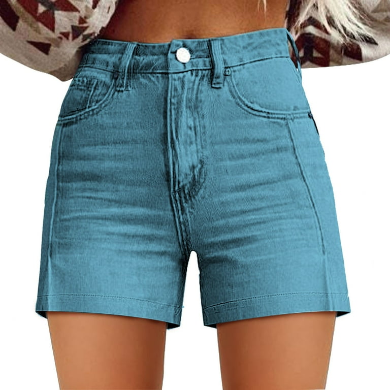 Prolriy Jean Shorts Womens, Womens Casual High Waist Denim Shorts